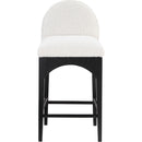  Color_Black/ Cream -- Waldorf Cream Boucle Fabric Upholstered Counter Stool IMAGE 4