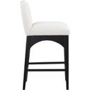  Color_Black/ Cream -- Waldorf Cream Boucle Fabric Upholstered Counter Stool IMAGE 5