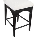  Color_Black/ Cream -- Waldorf Cream Boucle Fabric Upholstered Counter Stool IMAGE 6