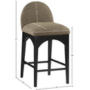  Color_Black/ Green -- Waldorf Olive Boucle Fabric Upholstered Counter Stool IMAGE 10