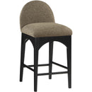  Color_Black/ Green -- Waldorf Olive Boucle Fabric Upholstered Counter Stool IMAGE 3