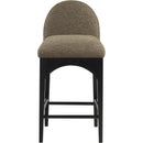  Color_Black/ Green -- Waldorf Olive Boucle Fabric Upholstered Counter Stool IMAGE 4