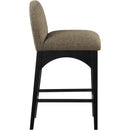  Color_Black/ Green -- Waldorf Olive Boucle Fabric Upholstered Counter Stool IMAGE 5