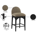 Meridian Waldorf Olive Boucle Fabric Stool IMAGE 9
