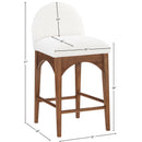  Color_Cream/ walnut -- Meridian Waldorf Counter Height Stool IMAGE 10