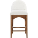 Color_Cream/ walnut -- Meridian Waldorf Counter Height Stool IMAGE 4