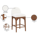  Color_Cream/ walnut -- Meridian Waldorf Counter Height Stool IMAGE 9