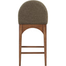  Color_Green/ walnut -- Waldorf Olive Boucle Fabric Upholstered Counter Stool IMAGE 2