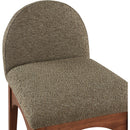  Color_Green/ walnut -- Waldorf Olive Boucle Fabric Upholstered Counter Stool IMAGE 7