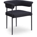 Meridian Malin Black Boucle Fabric Dining Chair IMAGE 1