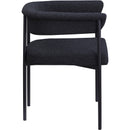 Meridian Malin Black Boucle Fabric Dining Chair IMAGE 4