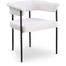 Meridian Malin Cream Boucle Fabric Dining Chair IMAGE 1