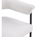  Color_Black/ Cream -- Malin Cream Boucle Fabric Upholstered Dining Chair IMAGE 7