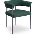  Color_Black/ Green -- Malin Green Boucle Fabric Upholstered Dining Chair IMAGE 1