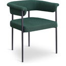 Color_Black/ Green -- Malin Green Boucle Fabric Upholstered Dining Chair IMAGE 1