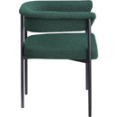  Color_Black/ Green -- Malin Green Boucle Fabric Upholstered Dining Chair IMAGE 4