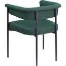  Color_Black/ Green -- Malin Green Boucle Fabric Upholstered Dining Chair IMAGE 6