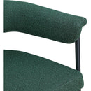  Color_Black/ Green -- Malin Green Boucle Fabric Upholstered Dining Chair IMAGE 7
