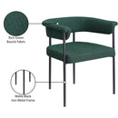  Color_Black/ Green -- Malin Green Boucle Fabric Upholstered Dining Chair IMAGE 9