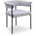  Color_Black/ Grey -- Malin Grey Boucle Fabric Upholstered Dining Chair IMAGE 1