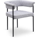  Color_Black/ Grey -- Malin Grey Boucle Fabric Upholstered Dining Chair IMAGE 1