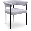 Meridian Malin Grey Boucle Fabric Dining Chair IMAGE 1