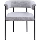  Color_Black/ Grey -- Malin Grey Boucle Fabric Upholstered Dining Chair IMAGE 3