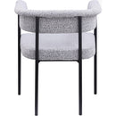  Color_Black/ Grey -- Malin Grey Boucle Fabric Upholstered Dining Chair IMAGE 5