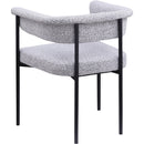  Color_Black/ Grey -- Malin Grey Boucle Fabric Upholstered Dining Chair IMAGE 6