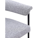  Color_Black/ Grey -- Malin Grey Boucle Fabric Upholstered Dining Chair IMAGE 7