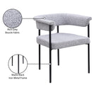 Color_Black/ Grey -- Malin Grey Boucle Fabric Upholstered Dining Chair IMAGE 9