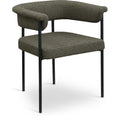 Color_Black/ Olive -- Malin Olive Boucle Fabric Upholstered Dining Chair IMAGE 1