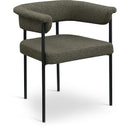  Color_Black/ Olive -- Malin Olive Boucle Fabric Upholstered Dining Chair IMAGE 1