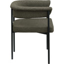  Color_Black/ Olive -- Malin Olive Boucle Fabric Upholstered Dining Chair IMAGE 4
