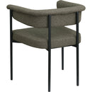  Color_Black/ Olive -- Malin Olive Boucle Fabric Upholstered Dining Chair IMAGE 6