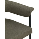  Color_Black/ Olive -- Malin Olive Boucle Fabric Upholstered Dining Chair IMAGE 7