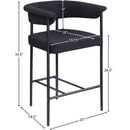  Color_Black -- Meridian Malin Counter Height Stool IMAGE 8