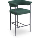 Meridian Malin Green Boucle Fabric Counter Stool IMAGE 1