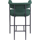  Color_Black/ Green -- Malin Green Boucle Fabric Upholstered Counter Stool IMAGE 5