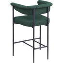  Color_Black/ Green -- Malin Green Boucle Fabric Upholstered Counter Stool IMAGE 6