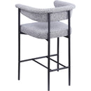  Color_Black/ Grey -- Malin Grey Boucle Fabric Upholstered Counter Stool IMAGE 6