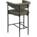  Color_Black/ Olive -- Malin Olive Boucle Fabric Upholstered Counter Stool IMAGE 6