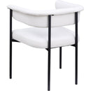 Meridian Malin Cream Linen Textured Fabric Dining Chair IMAGE 6