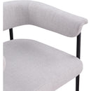  Color_Black/ Grey -- Malin Grey Linen Textured Fabric Upholstered Dining Chair IMAGE 7