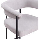  Color_Black/ Grey -- Malin Grey Linen Textured Fabric Upholstered Counter Stool IMAGE 7