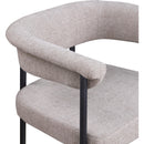 Meridian Malin Taupe Linen Textured Fabric Counter Stool IMAGE 7