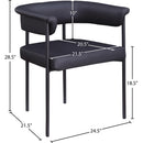 Meridian Malin Black Vegan Leather Dining Chair IMAGE 8