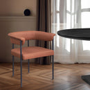  Color_Black/ Orange -- Malin Cognac Vegan Leather Upholstered Dining Chair IMAGE 2