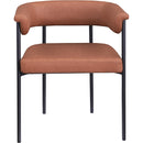  Color_Black/ Orange -- Malin Cognac Vegan Leather Upholstered Dining Chair IMAGE 3