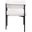  Color_Black/ Cream -- Malin Cream Vegan Leather Upholstered Dining Chair IMAGE 4